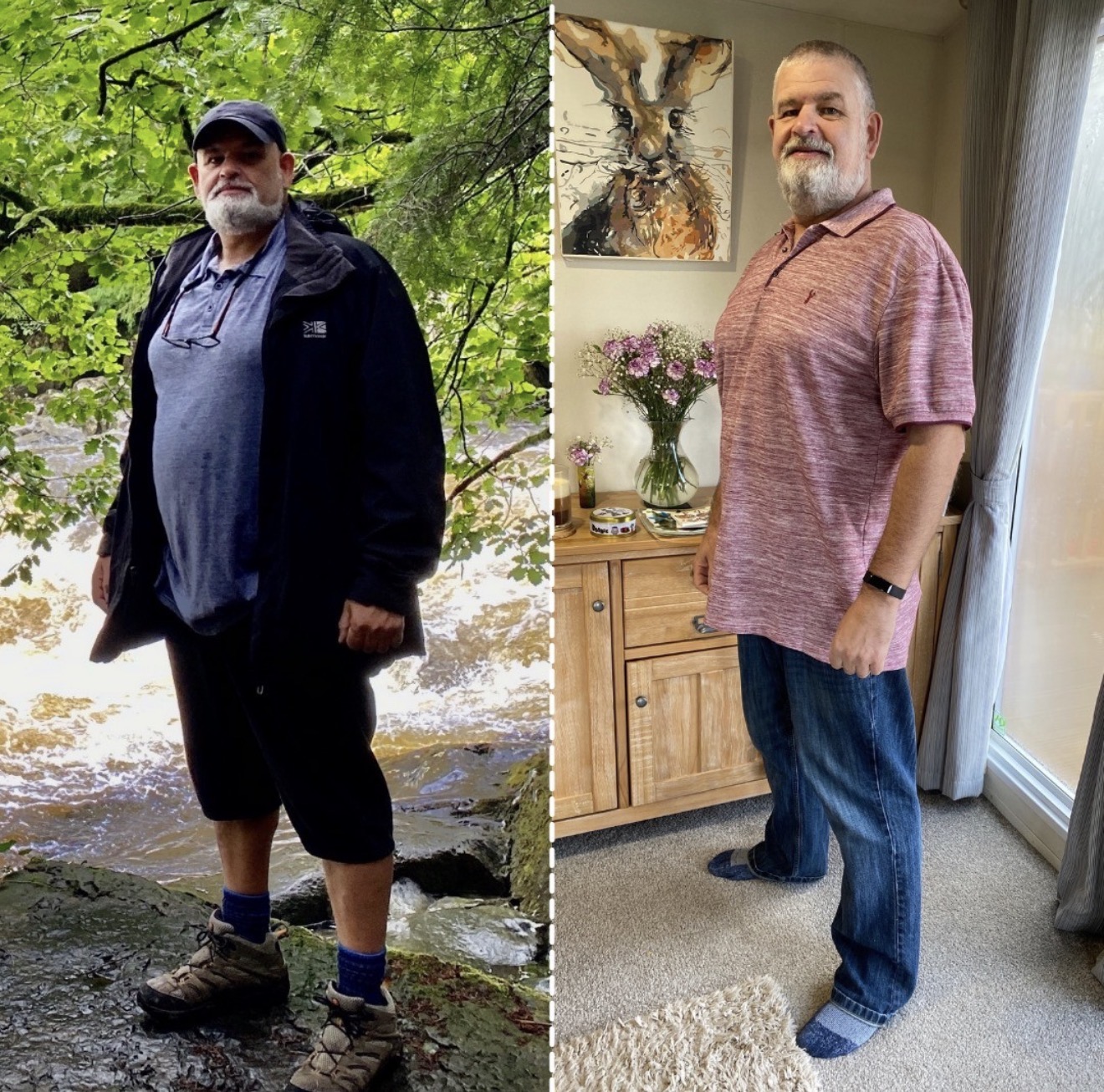 Before and after transformation photo